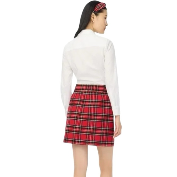 J. CREW A-Line Tartan Mini Skirt Size 16 NEW - Picture 4 of 9